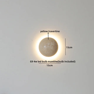 Celako™ Travivo Wall Light | Yellow Travertine Living Room Lighting