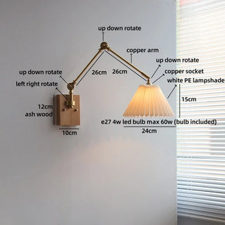 Celako™ Lumori Wall Light | Copper Bedside Lighting