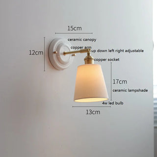 Celako™ Auramic Wall Light | Ceramic Bedside Lighting