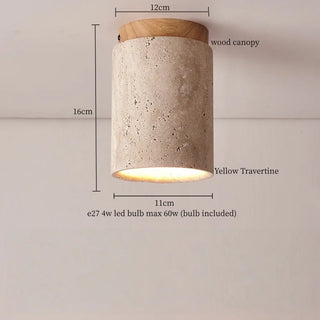 Celako™ Aurivane Ceiling Light | Yellow Travertine Europe