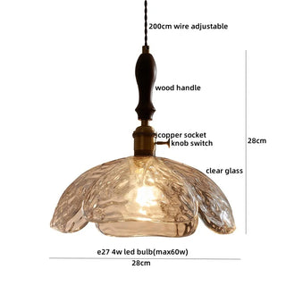 Celako™ Cuora Pendant Light | Copper Glass Bedroom Lighting