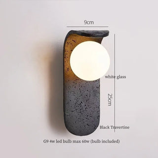 Celako™ Travana Wall Light | Yellow Travertine Nordic Modern Bedroom Lighting