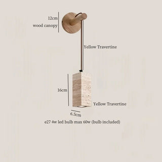 Celako™ Petraura Wall Light | Yellow Travertine Living Room Lighting