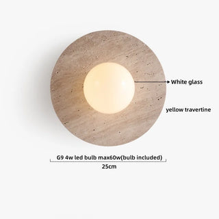 Celako™ Travertin Wall Light | Travertine Bedroom Lighting