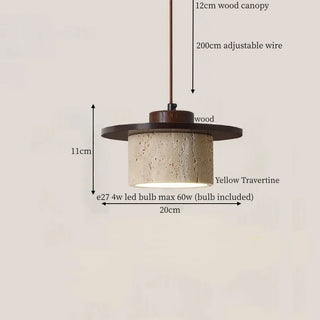 Celako™ Colessa Pendant Light | Yellow Travertine Kitchen Island Lighting