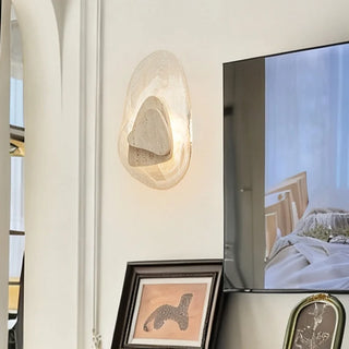 Celako™ Orotrine Wall Light | Yellow Travertine Bedroom Lighting