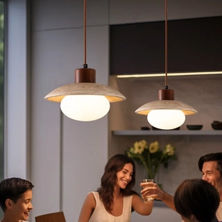 Celako™ Aviora Pendant Light | Travertine Dining Room Lighting