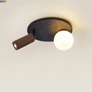 Celako™ Trivaro Ceiling Light | Black Travertine Wabi Sabi Style