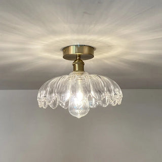 Celako™ Virello Ceiling Light | Green Glass Iron Copper Lampara Techo