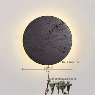 Celako™ Trenoir Wall Light | Black Travertine Nordic Minimalism