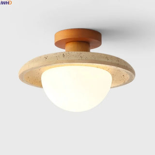 Celako™ Tiburio Ceiling Light | Yellow Travertine Living Room Lighting