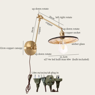 Celako™ Cupriana Wall Light | Copper Bedroom Lighting