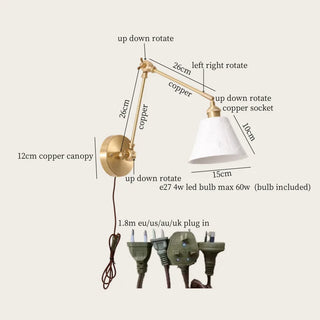 Celako™ Argilis Wall Light | Copper Bathroom Mirror