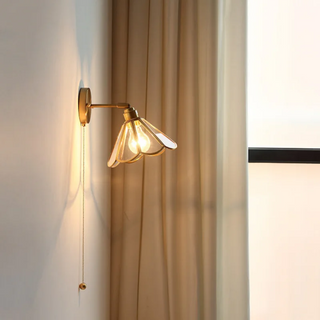 Celako™ Verrique Wall Light | Copper Glass Bedroom Lighting