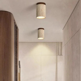 Celako™ Shibusa Ceiling Light | Yellow Travertine Wabi Sabi Style