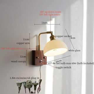 Celako™ Lunette Wall Light | Glass Nordic Modern Bedroom Lighting