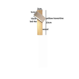 Celako™ Traverso Wall Light | Yellow Travertine Bedroom Lighting