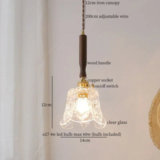 Celako™ Lumivera Pendant Light | Clear Glass French Vintage Bedroom Lighting