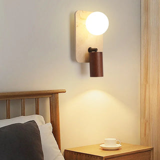Celako™ Lustrava Wall Light | Yellow Travertine Glass Stone