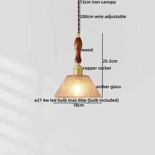 Celako™ Succinum Pendant Light | Glass Vintage Bedroom Lighting