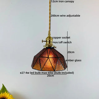 Celako™ Emberis Pendant Light | Glass Bedroom Lighting