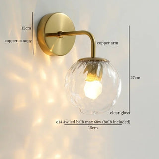 Celako™ Vitrelli Wall Light | Copper Bedroom Lighting