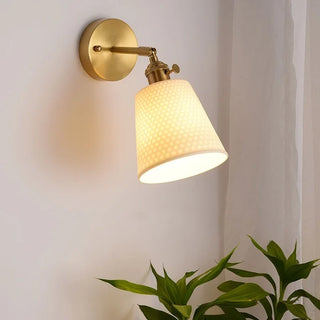 Celako™ Ivorel Wall Light | Ceramic Bedroom Lighting