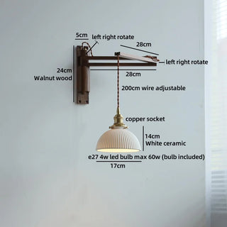 Celako™ Waluna Wall Light | Walnut Wood Living Room Lighting