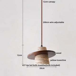 Celako™ Auretra Pendant Light | Travertine Bedroom Lighting