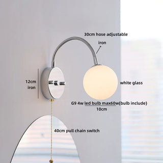 Celako™ Alurea Wall Light | Glass Bedroom Lighting