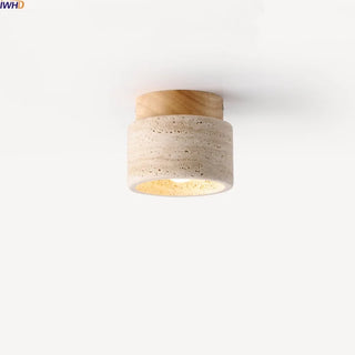 Celako™ Auratine Ceiling Light | Yellow Travertine Dining Room Lighting