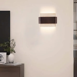 Celako™ Tavene Wall Light | Stone Wood Japanese Style
