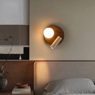 Celako™ Petralux Wall Light | Yellow Travertine Bedroom Lighting