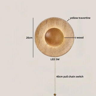 Celako™ Travium Wall Light | Travertine Hallway Lighting