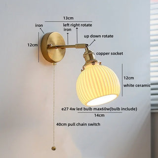 Celako™ Keramis Wall Light | Ceramic Bedroom Lighting