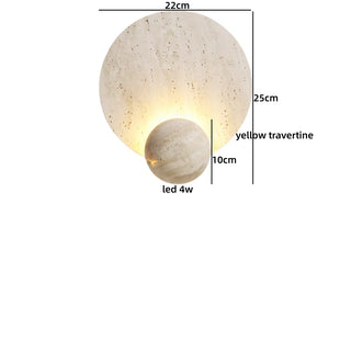 Celako™ Travieno Wall Light | Yellow Travertine Bedroom Lighting