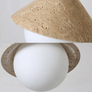 Celako™ Lustravine Pendant Light | Yellow Travertine Wabi Sabi Modern