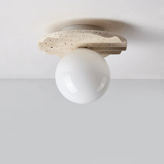 Celako™ Tiburtine Ceiling Light | Yellow Travertine Stone Living Room Lighting