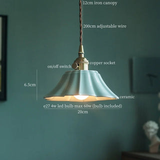 Celako™ Argilume Pendant Light | Ceramic Wabi Sabi Modern Bedroom Lighting