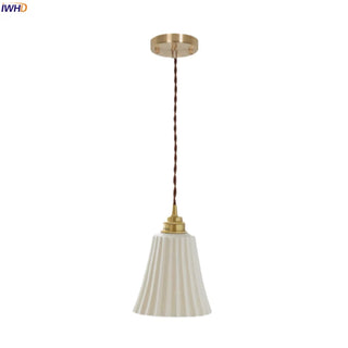 Celako™ Biancera Pendant Light | White Ceramic Bedroom Lighting