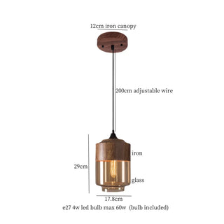 Celako™ Lignuma Pendant Light | Glass Bedroom Lighting