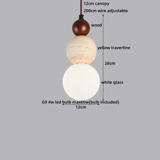 Celako™ Travona Pendant Light | Travertine Dining Room Lighting