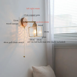 Celako™ Brasuna Wall Light | Copper Glass Japan Wabi Sabi