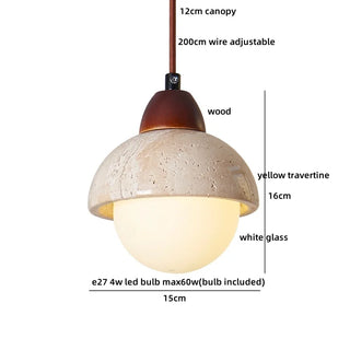 Celako™ Tavero Pendant Light | Yellow Travertine Kitchen Island Lighting