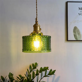 Celako™ Vitrovia Pendant Light | Green Glass Bedroom Lighting
