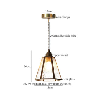 Lámpara colgante Celako™ Apricus | Vidrio Wabi Sabi moderno