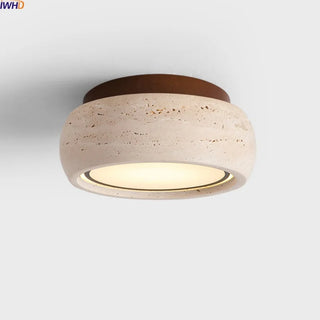 Celako™ Travono Ceiling Light | Yellow Travertine Vintage Wabi Sabi Style