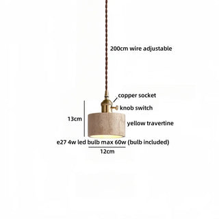 Celako™ Tivori Pendant Light | Travertine Dining Room Lighting