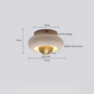 Celako™ Auriena Ceiling Light | Yellow Travertine Kitchen Island Lighting