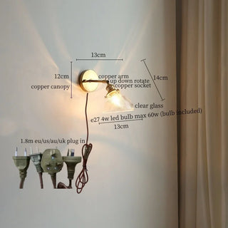 Celako™ Dentelle Wall Light | Glass French Vintage Bedroom Lighting